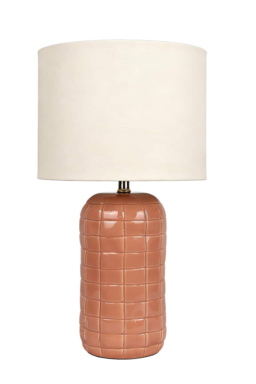 17" Dusty Terra Cotta Ceramic Tabletop Lamp by Ashland®